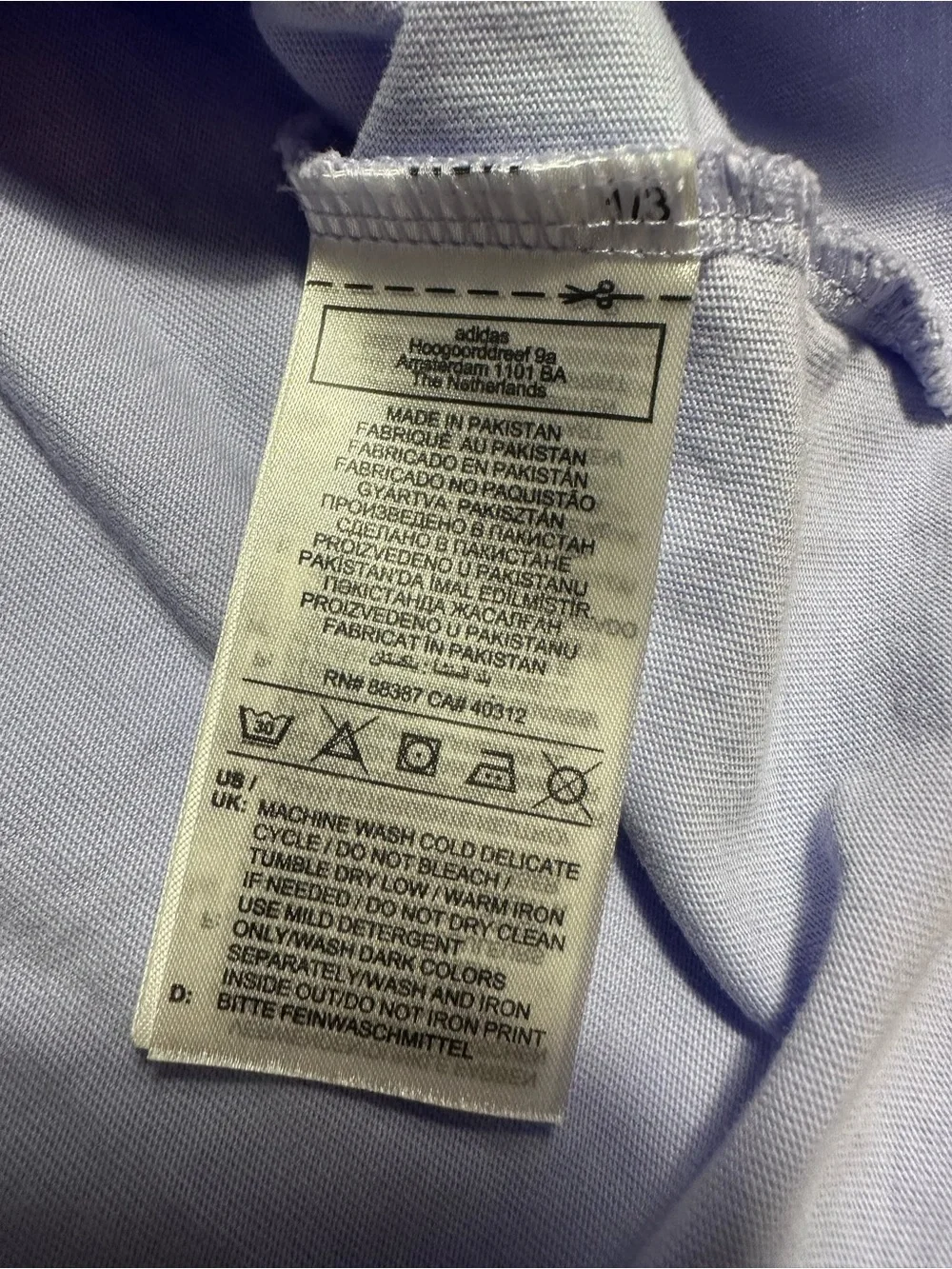 Adidas blue Trefoil T shirt men’s medium